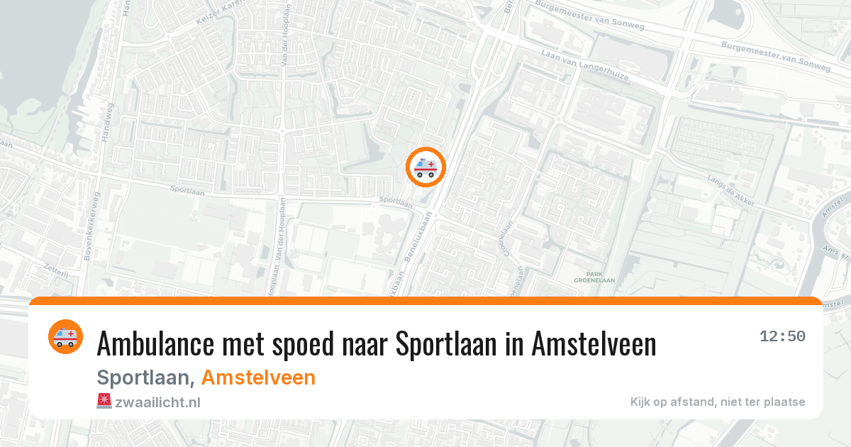 Ambulance met spoed naar Sportlaan in Amstelveen — 5 mei 2026