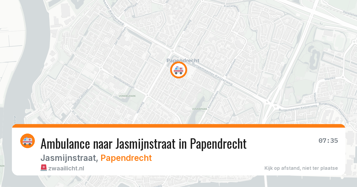 Ambulance naar Jasmijnstraat in Papendrecht — 10 aug 2026