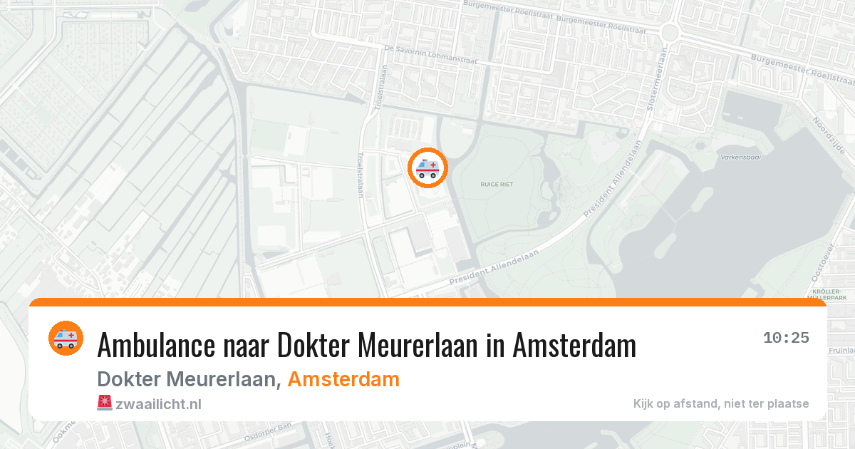 Ambulance naar Dokter Meurerlaan in Amsterdam — 2 apr 2026