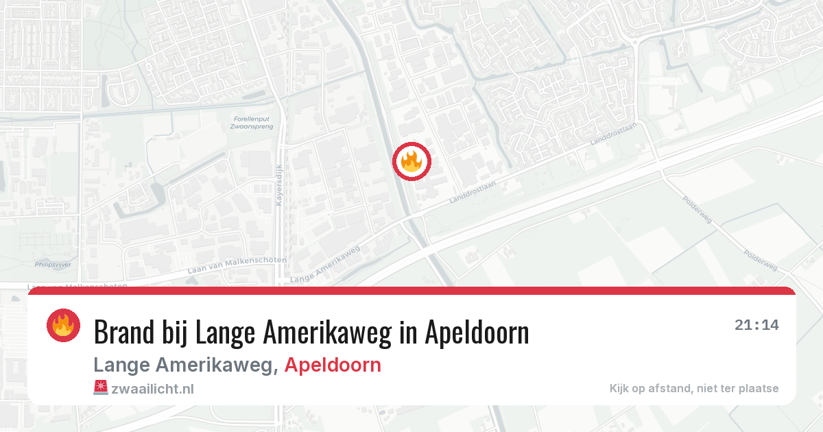 Brand bij Lange Amerikaweg in Apeldoorn — 1 jun 2026