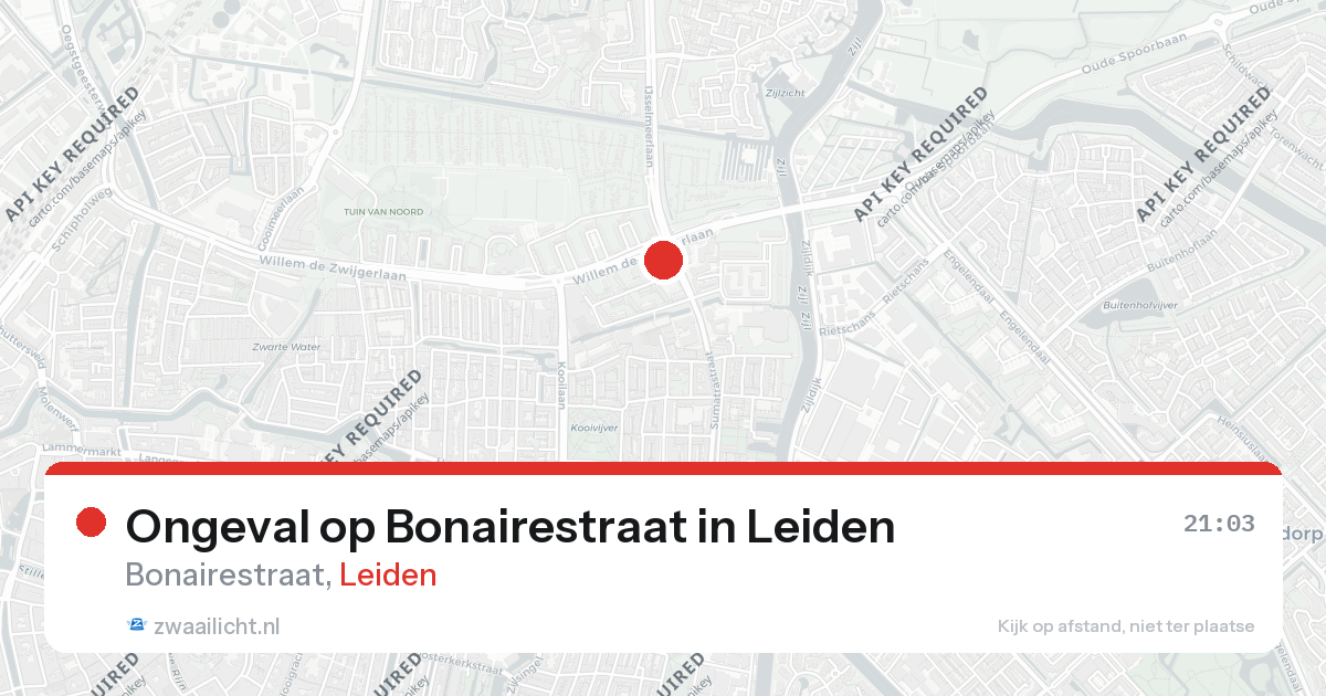 Ongeval op Bonairestraat in Leiden — 21 feb 2026