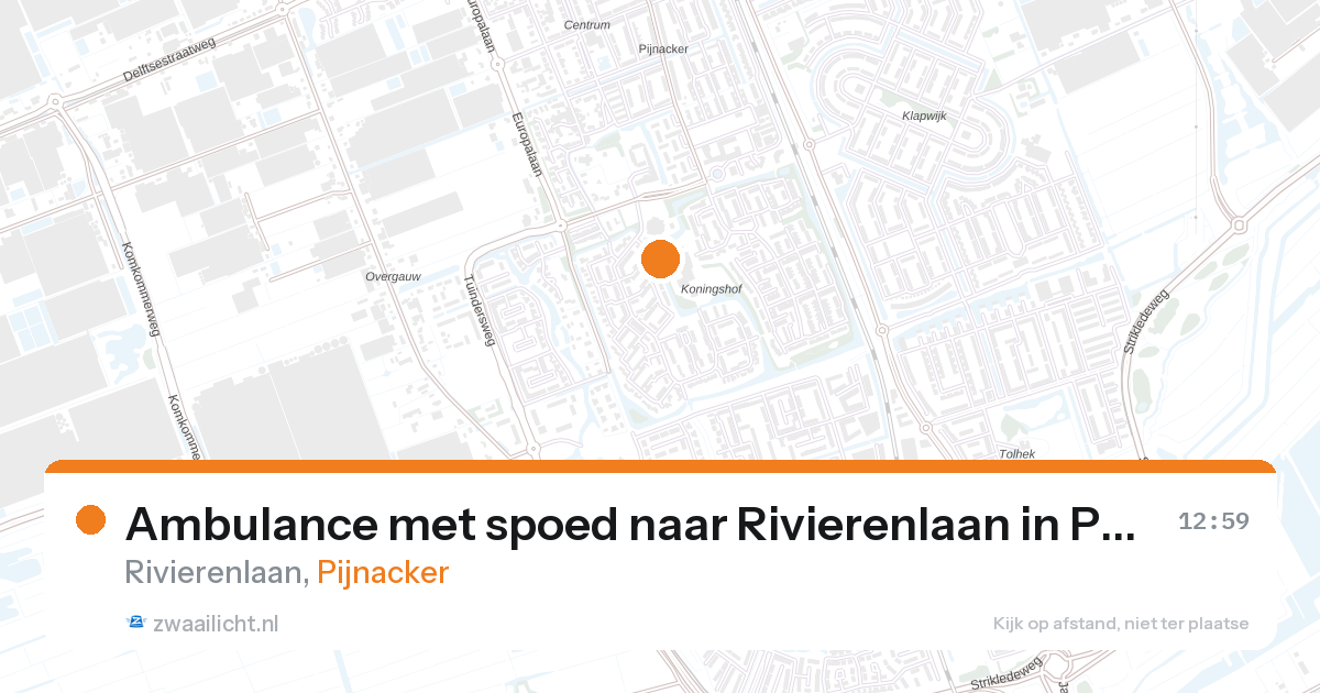 Ambulance met spoed naar Rivierenlaan in Pijnacker — 20 feb 2026