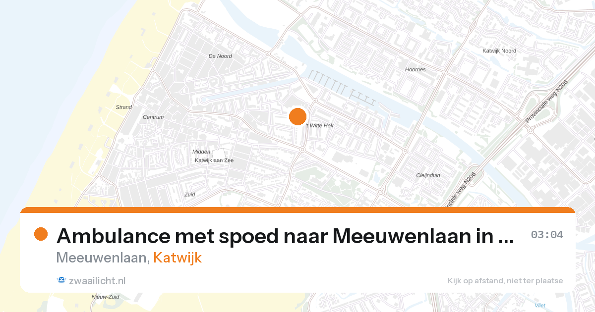Ambulance met spoed naar Meeuwenlaan in Katwijk — 30 mrt 2026