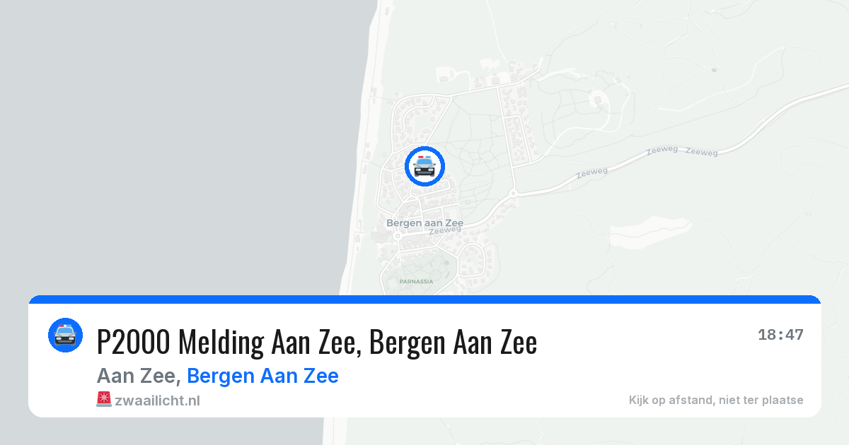 P2000 Melding Aan Zee, Bergen Aan Zee — 13 jul 2026