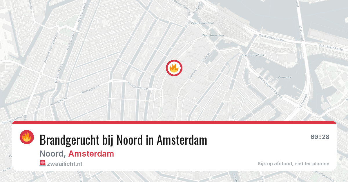 Brandgerucht bij Noord in Amsterdam — 4 jul 2026