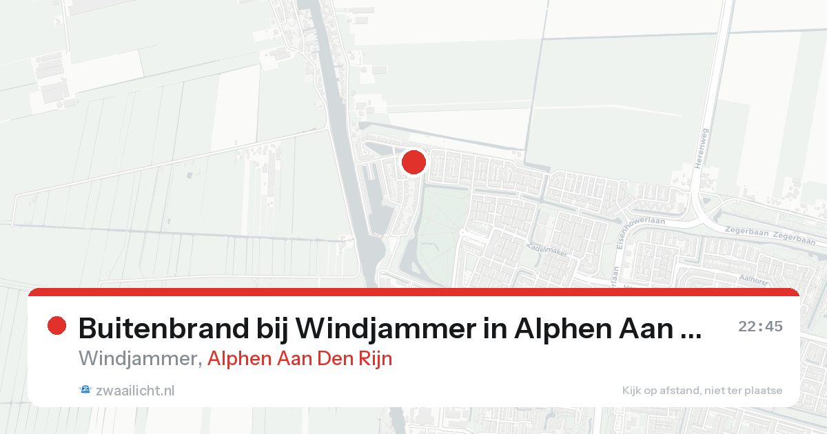 Buitenbrand bij Windjammer in Alphen Aan Den Rijn — 21 aug 2026
