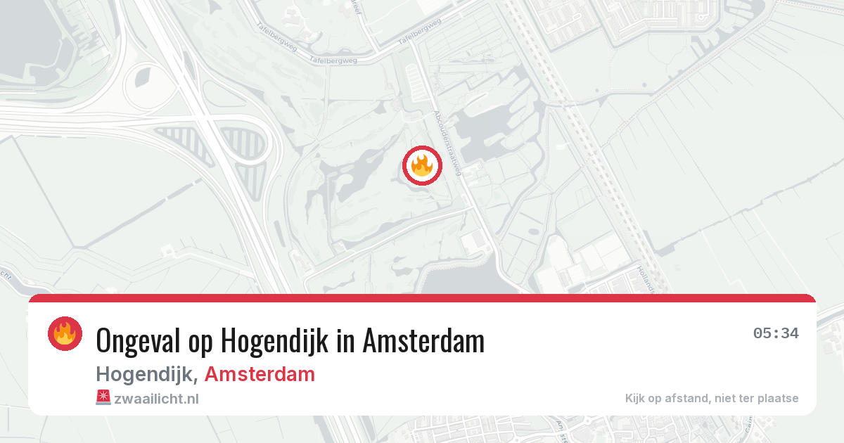 Ongeval op Hogendijk in Amsterdam — 22 mrt 2026