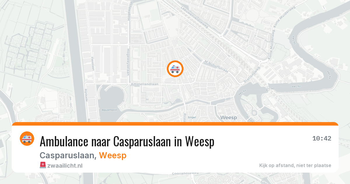 Ambulance naar Casparuslaan in Weesp — 30 jul 2026