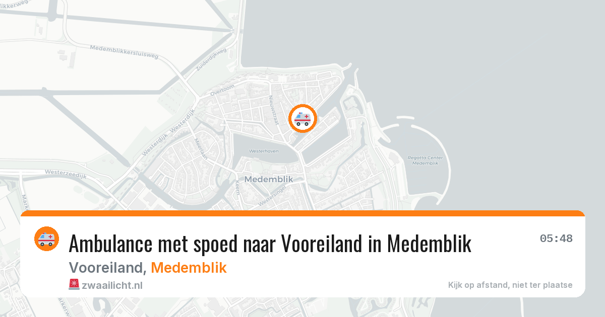 Ambulance met spoed naar Vooreiland in Medemblik — 25 jan 2026