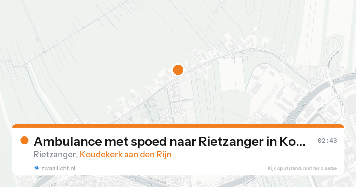 Ambulance met spoed naar Rietzanger in Koudekerk aan den Rijn — 30 jan 2026