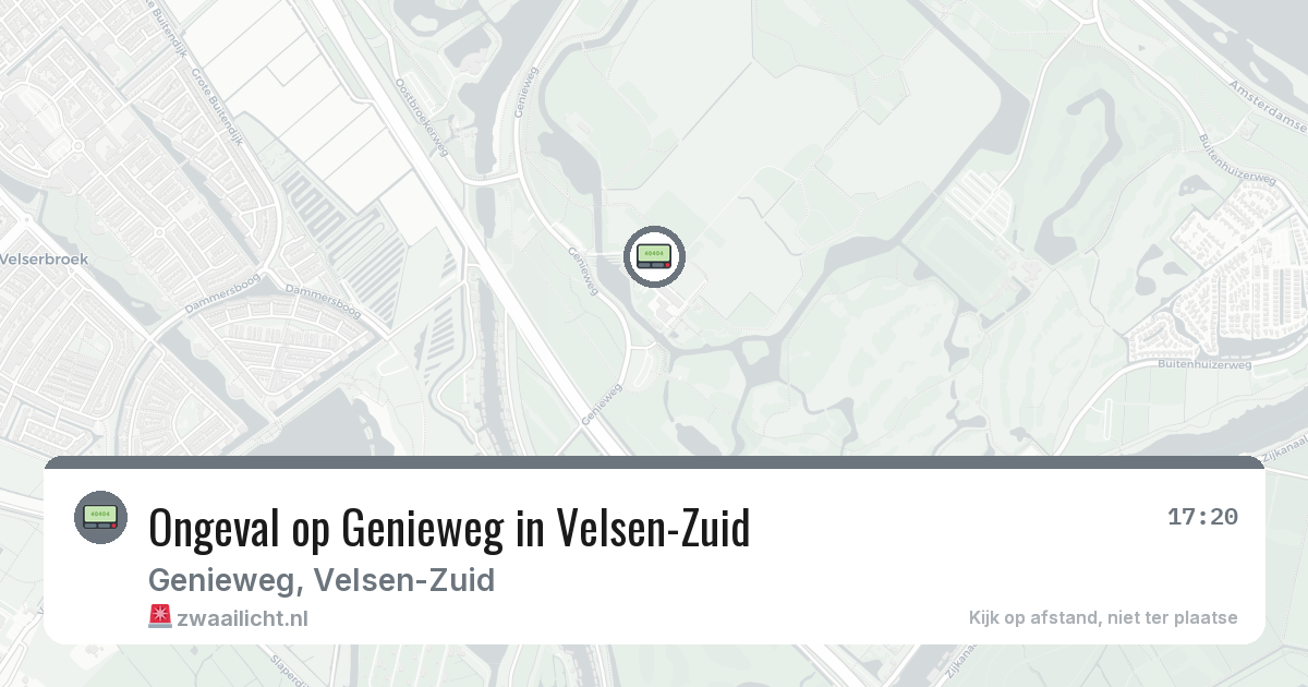 Ongeval op Genieweg in Velsen-Zuid — 16 feb 2026
