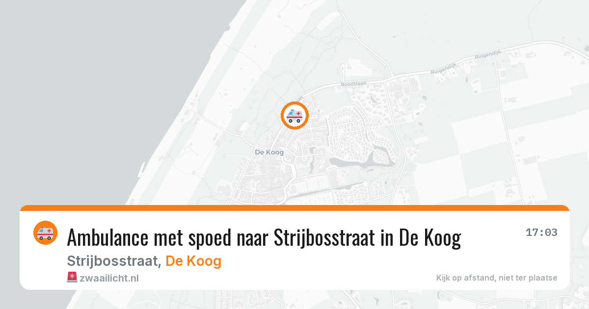 Ambulance met spoed naar Strijbosstraat in De Koog — 15 apr 2026
