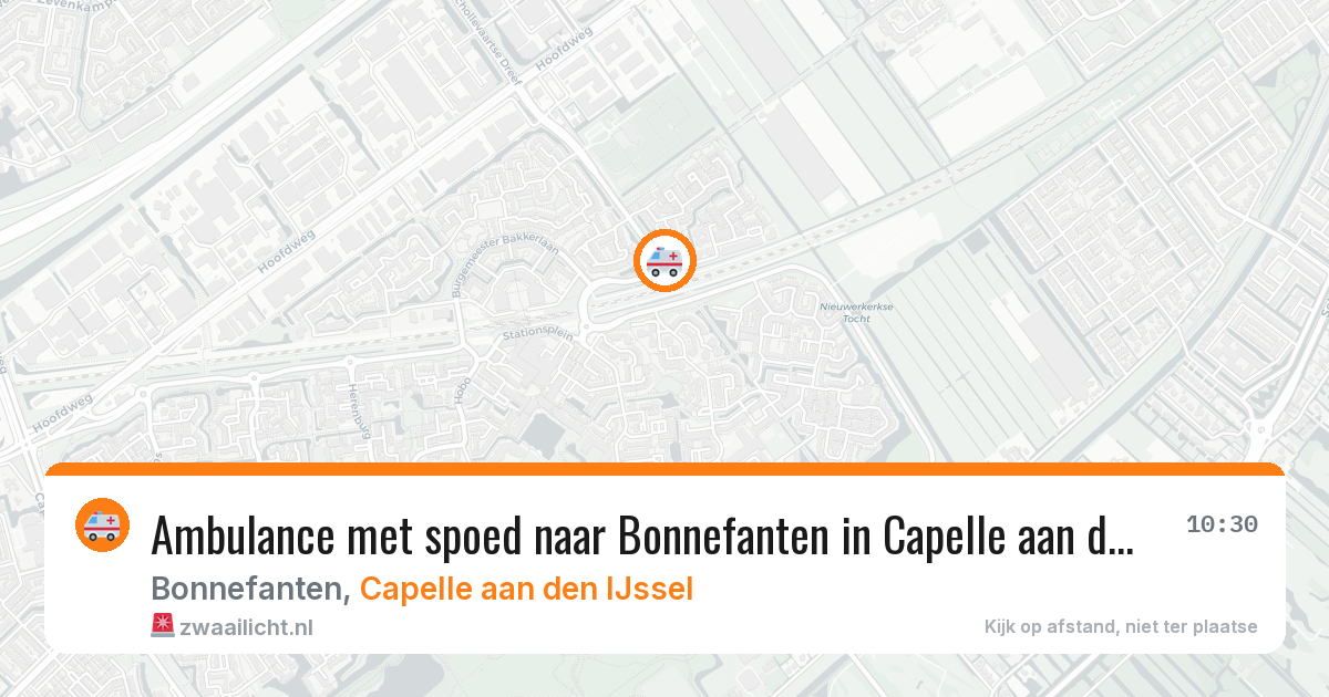 Ambulance met spoed naar Bonnefanten in Capelle aan den IJssel — 18 jun 2026