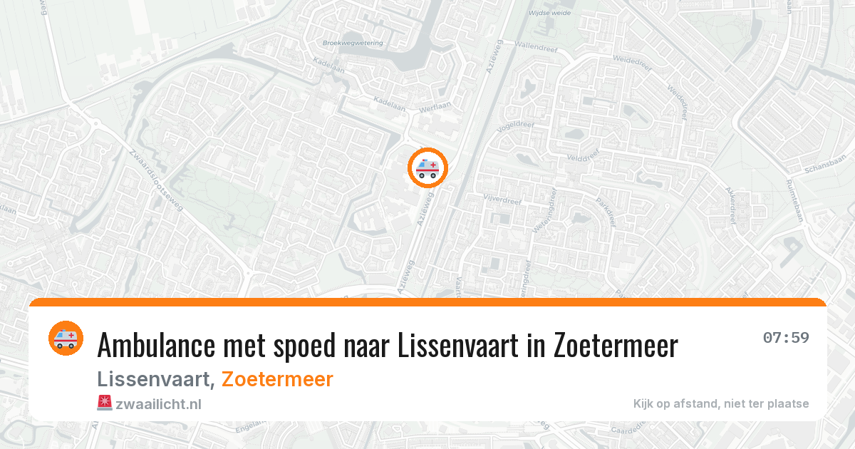 Ambulance met spoed naar Lissenvaart in Zoetermeer — 12 mei 2026