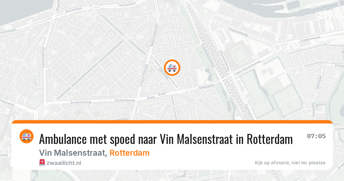 Ambulance met spoed naar Vin Malsenstraat in Rotterdam — 8 jun 2026