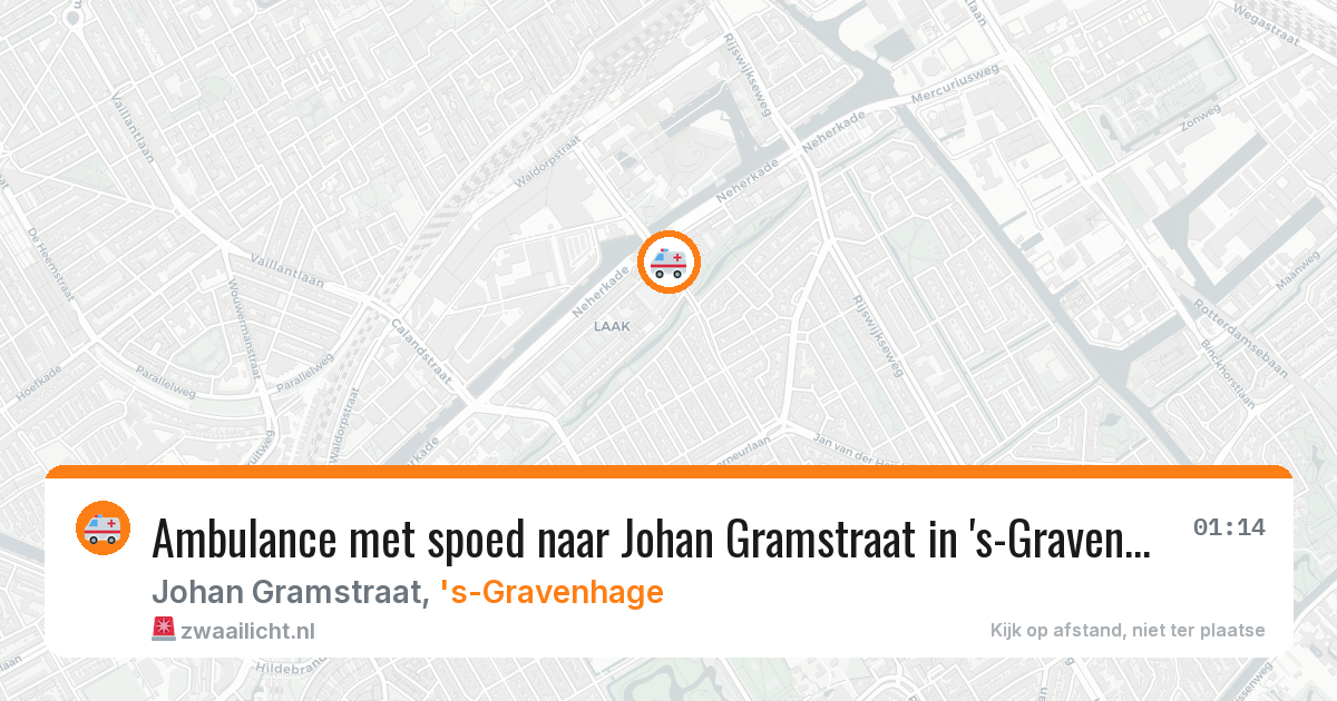 Ambulance met spoed naar Johan Gramstraat in 's-Gravenhage — 5 jun 2026