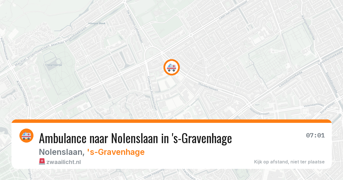 Ambulance naar Nolenslaan in 's-Gravenhage — 11 aug 2026