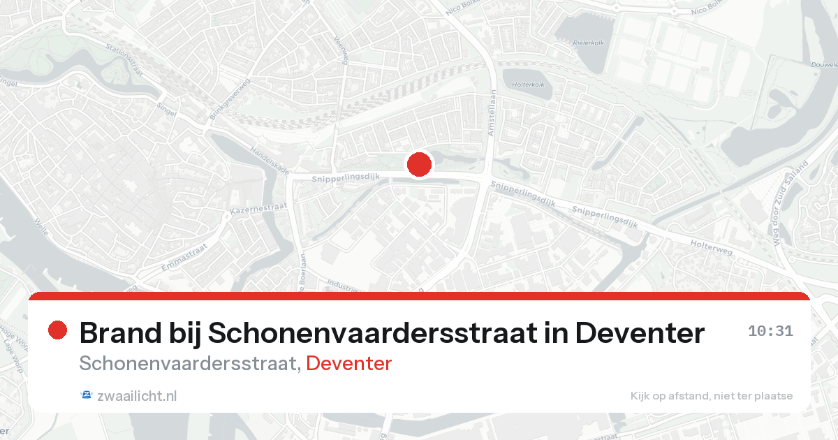 Brand bij Schonenvaardersstraat in Deventer — 18 aug 2026