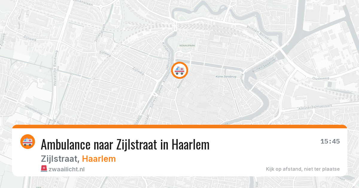 Ambulance naar Zijlstraat in Haarlem — 12 aug 2026
