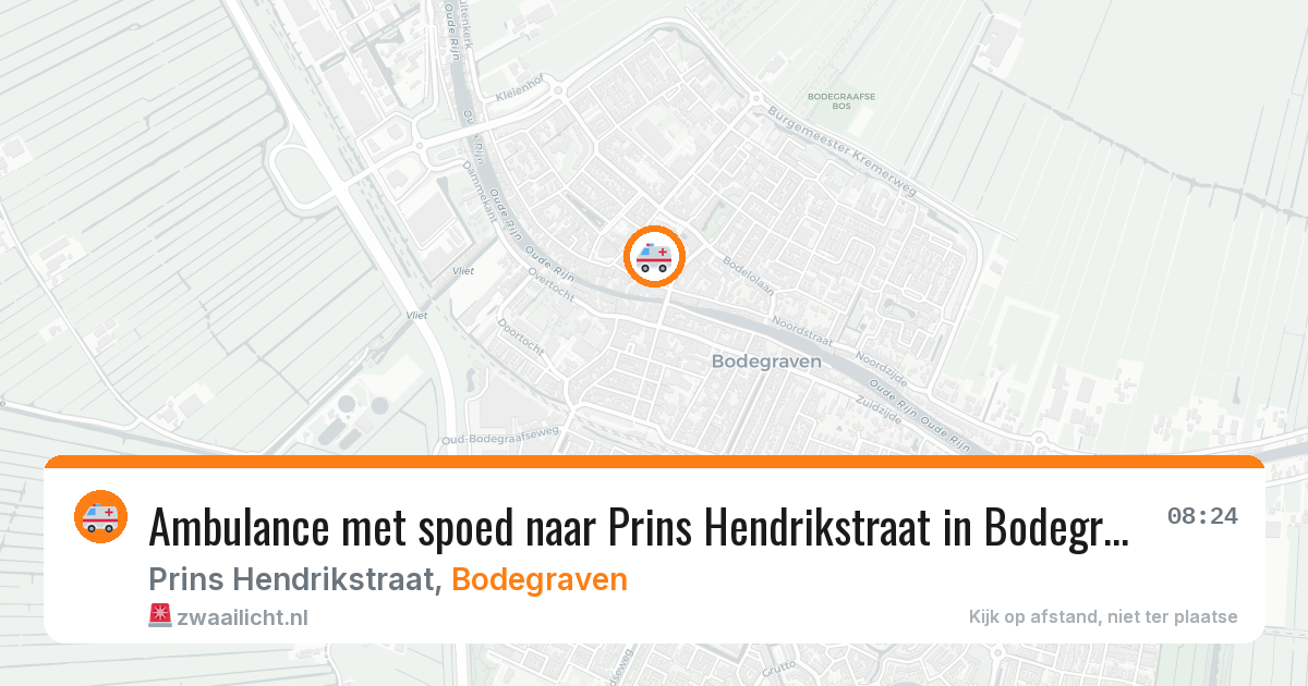 Ambulance met spoed naar Prins Hendrikstraat in Bodegraven — 26 jul 2026