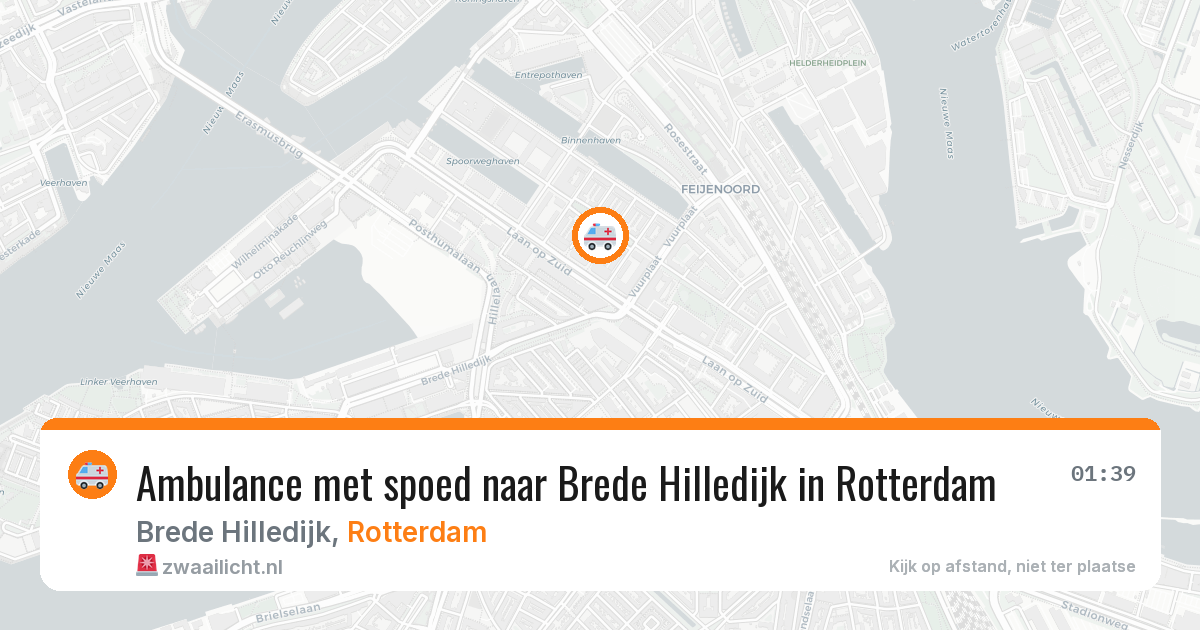 Ambulance met spoed naar Brede Hilledijk in Rotterdam — 22 jun 2026