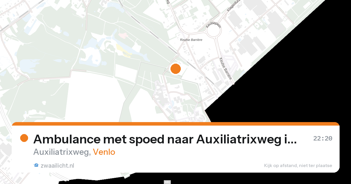Ambulance met spoed naar Auxiliatrixweg in Venlo — 12 aug 2026