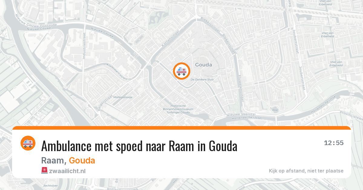 Ambulance met spoed naar Raam in Gouda — 16 jul 2026