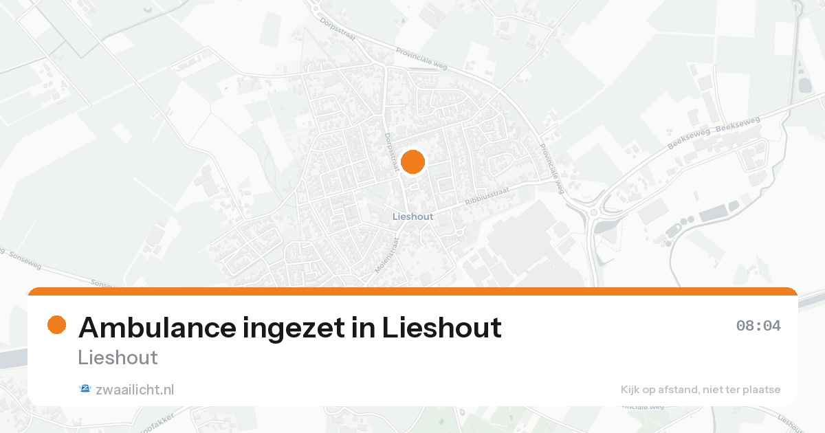 Ambulance ingezet in Lieshout — 29 jun 2026