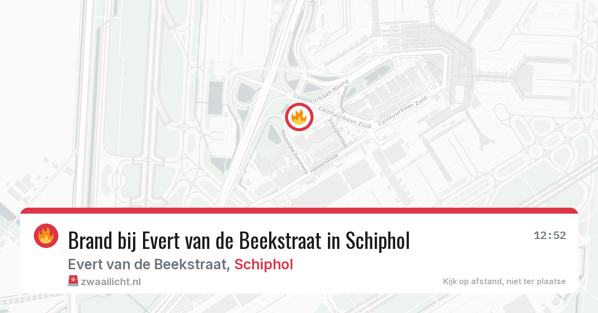Brand bij Evert van de Beekstraat in Schiphol — 21 feb 2026