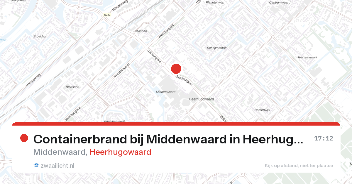 Containerbrand bij Middenwaard in Heerhugowaard — 14 jun 2026