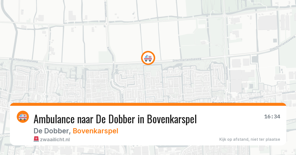 Ambulance naar De Dobber in Bovenkarspel — 9 apr 2026