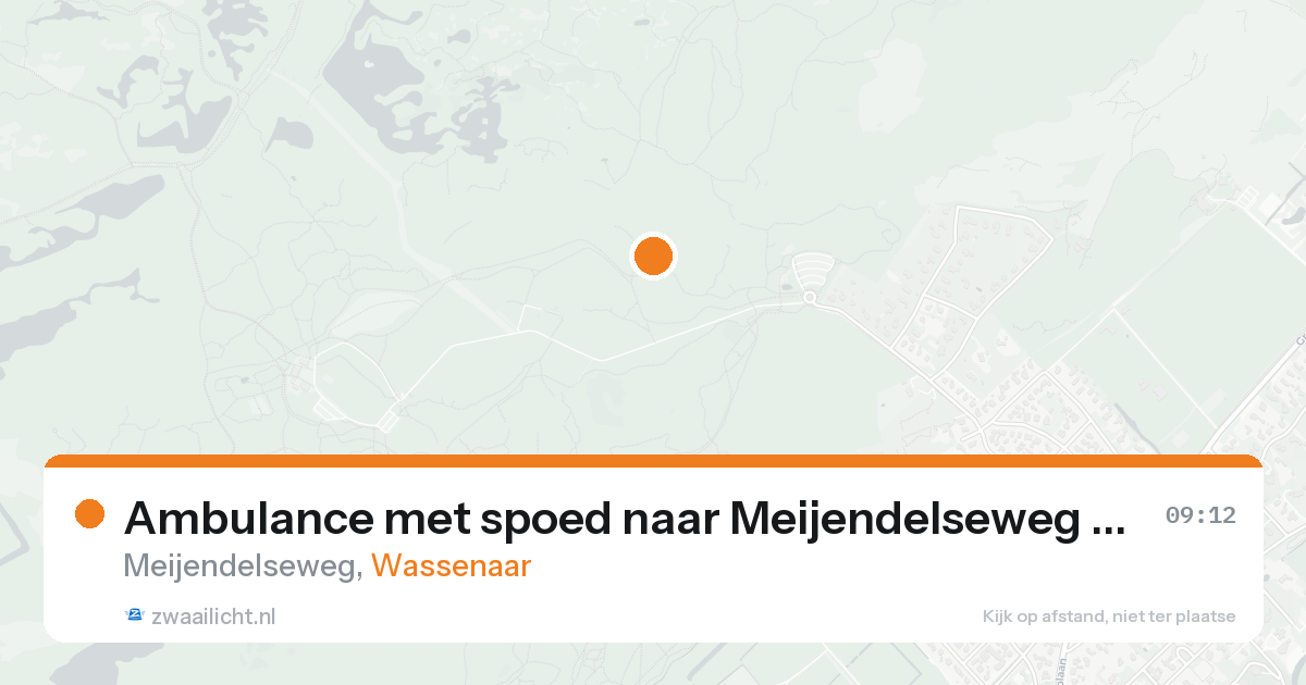 Ambulance met spoed naar Meijendelseweg in Wassenaar — 26 aug 2026