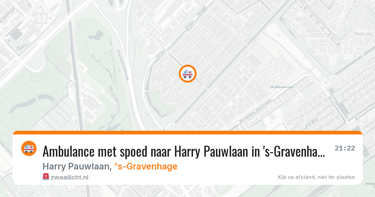 Ambulance met spoed naar Harry Pauwlaan in 's-Gravenhage — 4 jul 2026