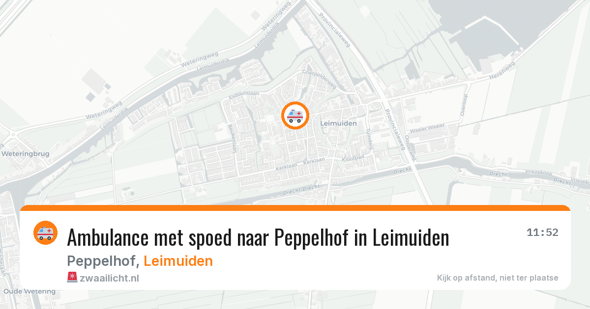 Ambulance met spoed naar Peppelhof in Leimuiden — 4 aug 2026