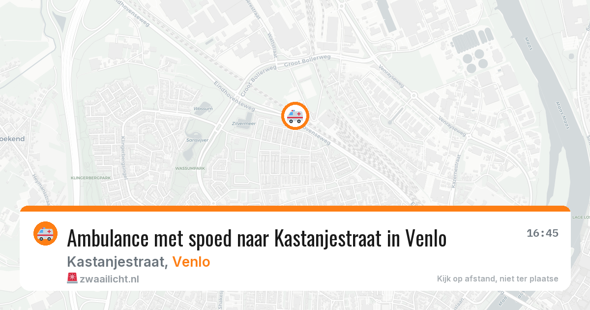 Ambulance met spoed naar Kastanjestraat in Venlo — 30 jun 2026