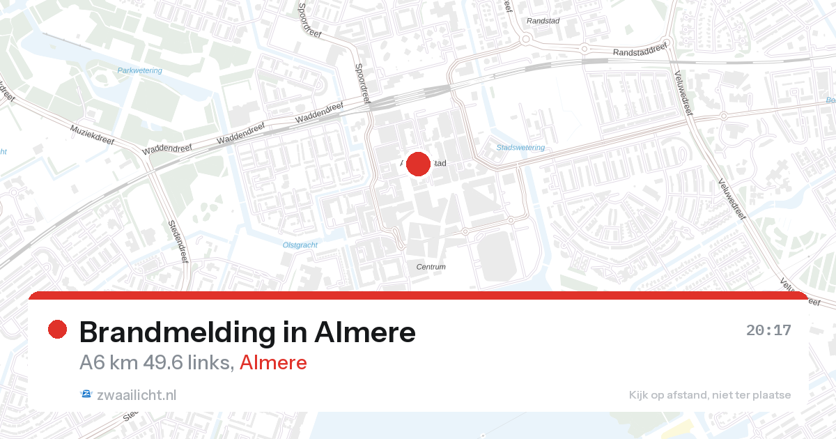 Brandmelding in Almere — 27 apr 2026