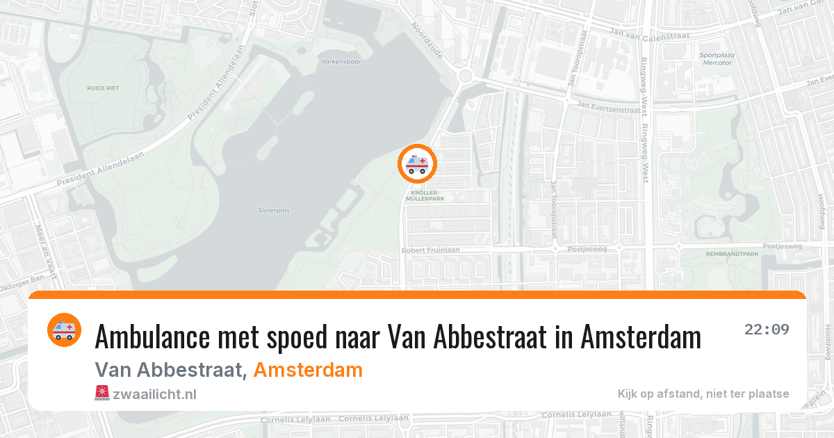 Ambulance met spoed naar Van Abbestraat in Amsterdam — 5 mei 2026