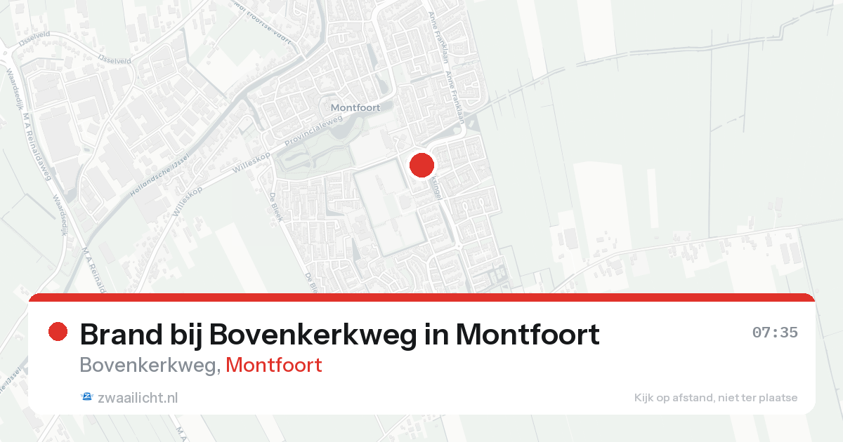 Brand bij Bovenkerkweg in Montfoort — 15 aug 2026