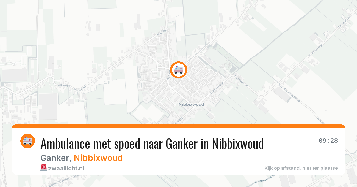 Ambulance met spoed naar Ganker in Nibbixwoud — 25 jan 2026