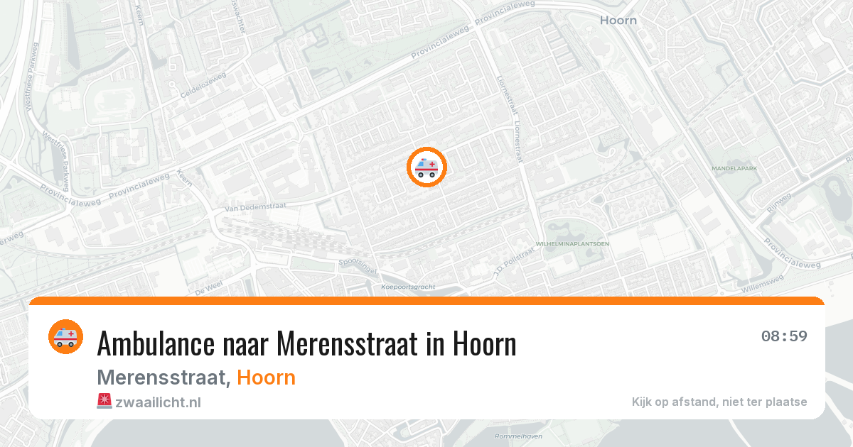 Ambulance naar Merensstraat in Hoorn — 18 jun 2026