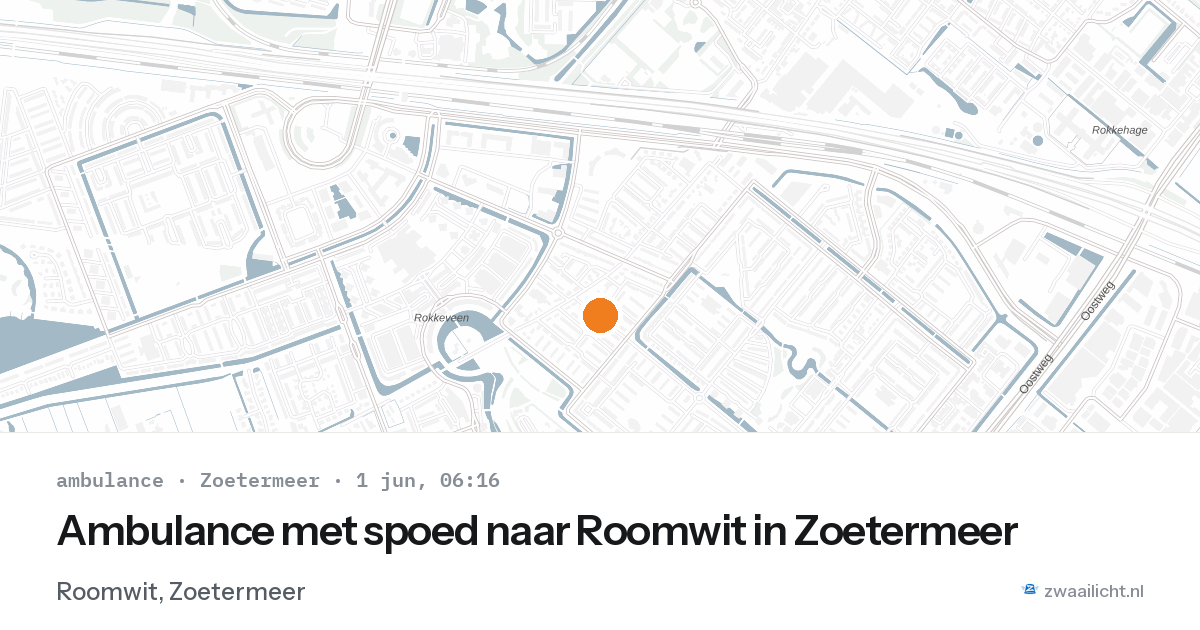 Ambulance met spoed naar Roomwit in Zoetermeer — 1 jun 2026