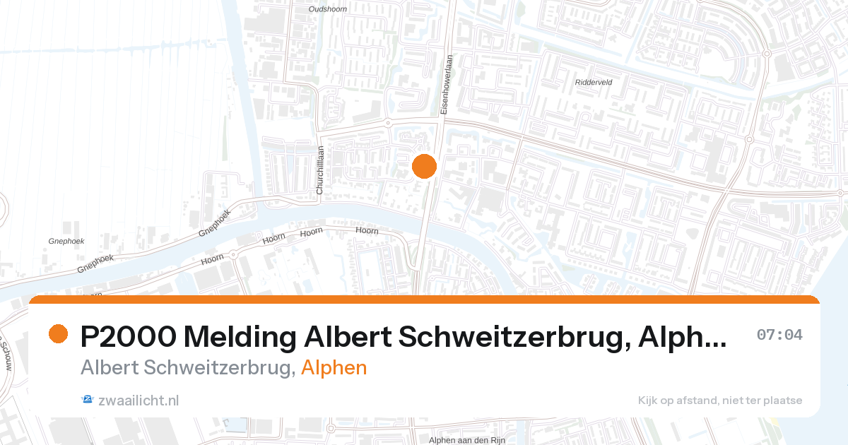 P2000 Melding Albert Schweitzerbrug, Alphen — 10 apr 2026
