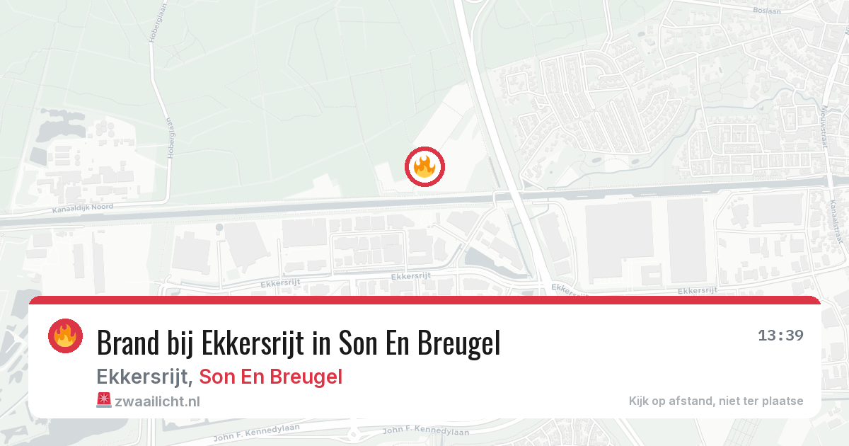 Brand bij Ekkersrijt in Son En Breugel — 25 mrt 2026