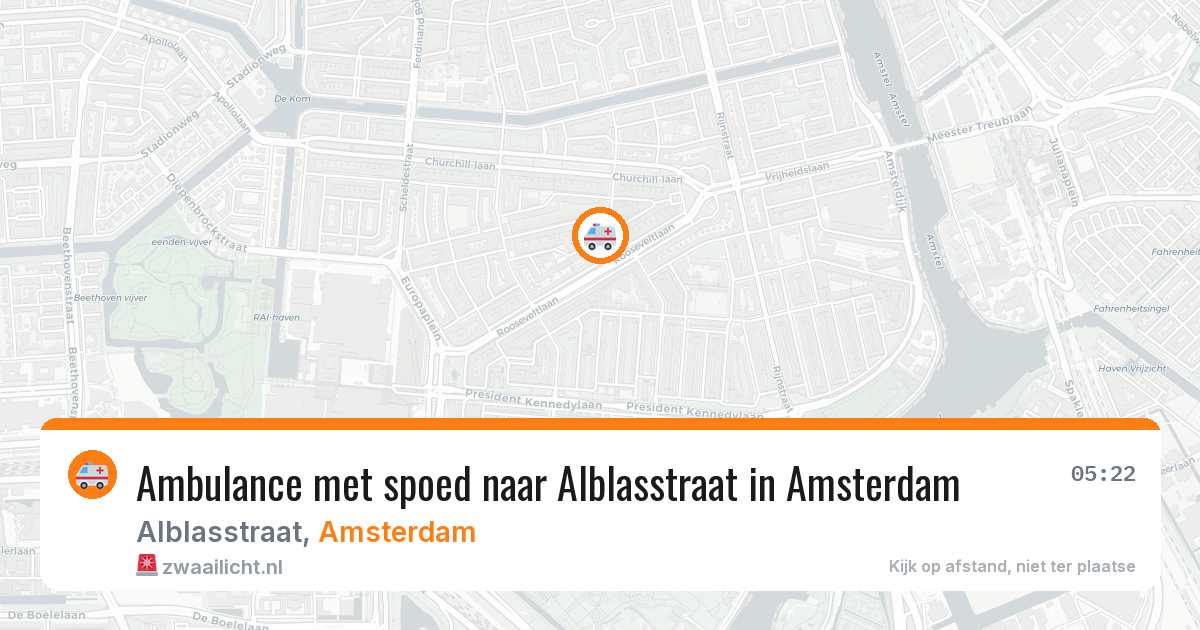 Ambulance met spoed naar Alblasstraat in Amsterdam — 9 feb 2026