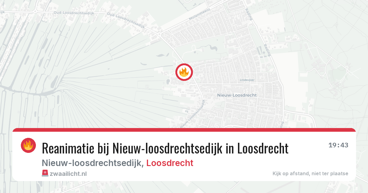 Reanimatie bij Nieuw-loosdrechtsedijk in Loosdrecht — 28 jul 2026