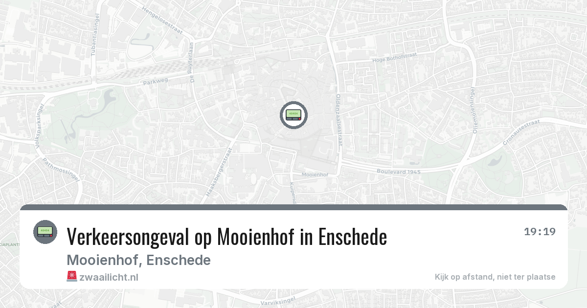 Verkeersongeval op Mooienhof in Enschede — 27 apr 2026