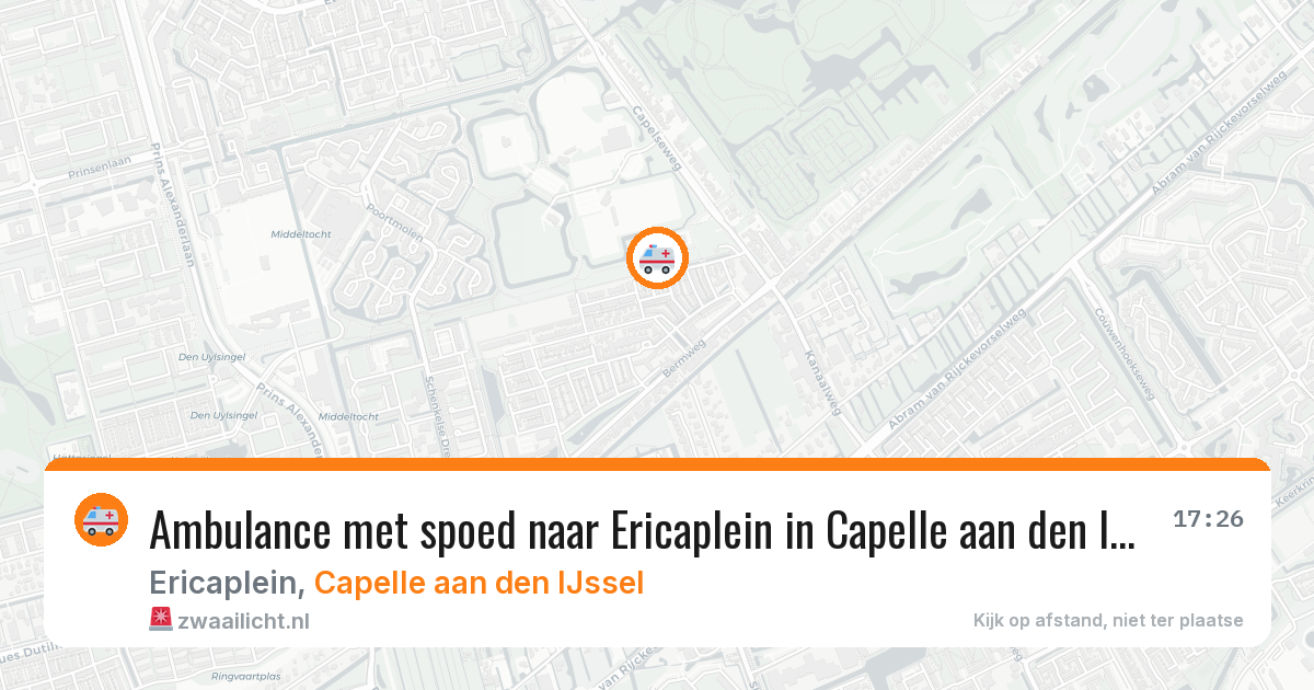 Ambulance met spoed naar Ericaplein in Capelle aan den IJssel — 26 mei 2026