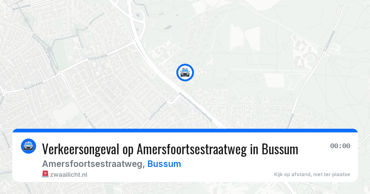 Verkeersongeval op Amersfoortsestraatweg in Bussum — 11 jun 2026