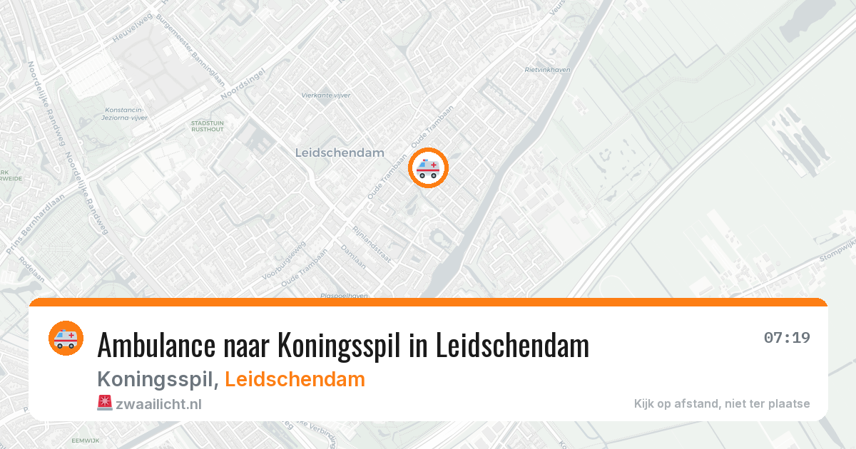 Ambulance naar Koningsspil in Leidschendam — 20 apr 2026