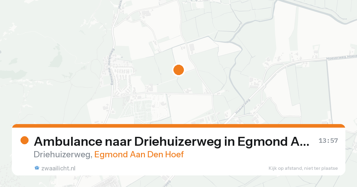 Ambulance naar Driehuizerweg in Egmond Aan Den Hoef — 29 mei 2026
